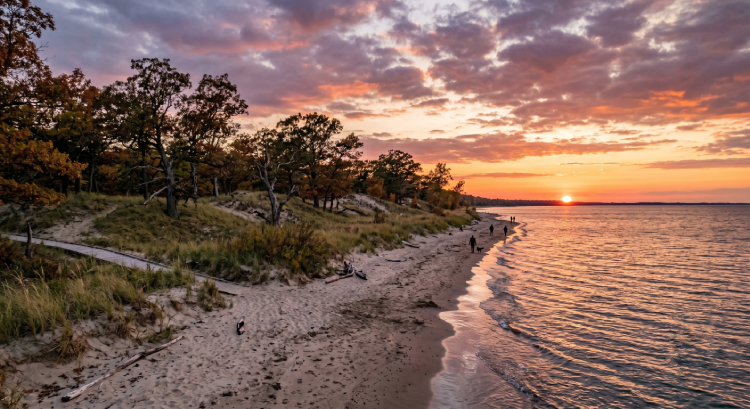 Lake Huron's legendary sunsets.