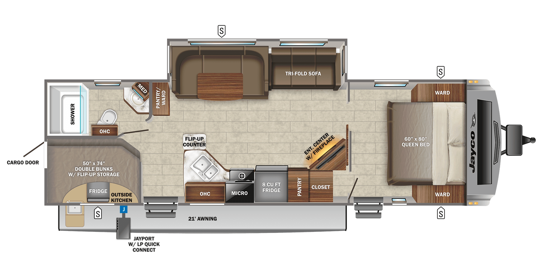 2022-Jayco-White-Hawk-29BH-Floorplan